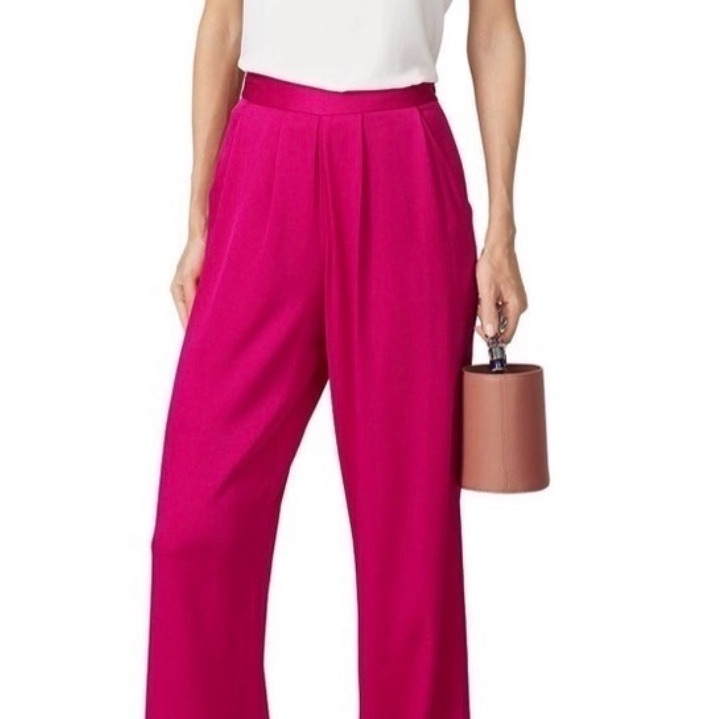 Never Worn! Ramy Brook Dark Pink Iris Wide Leg Pants